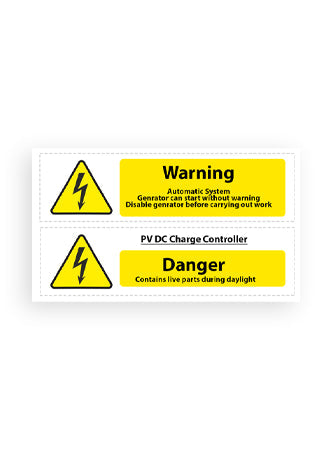 Battery Hazard label ( 160mm*44mm x2 )