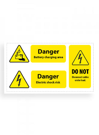 Battery Hazard label Li-ion ( 230mm * 90mm )